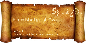 Szerdahelyi Éva névjegykártya