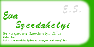 eva szerdahelyi business card